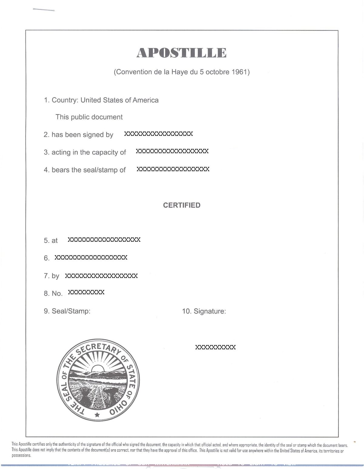 Ohio Apostille Services APB Notary Apostille